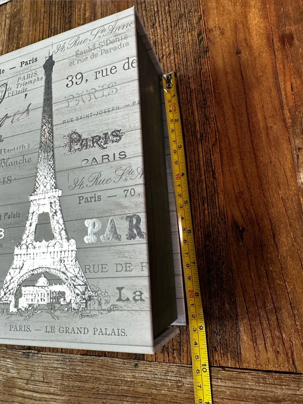 Paris Eiffel Tower Decorative Storage Boxes - White & Black gray